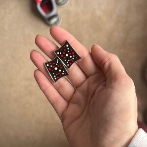 1950s hand painted cufflinks